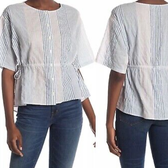 Madewell Tops - Madewell side tie button down M top